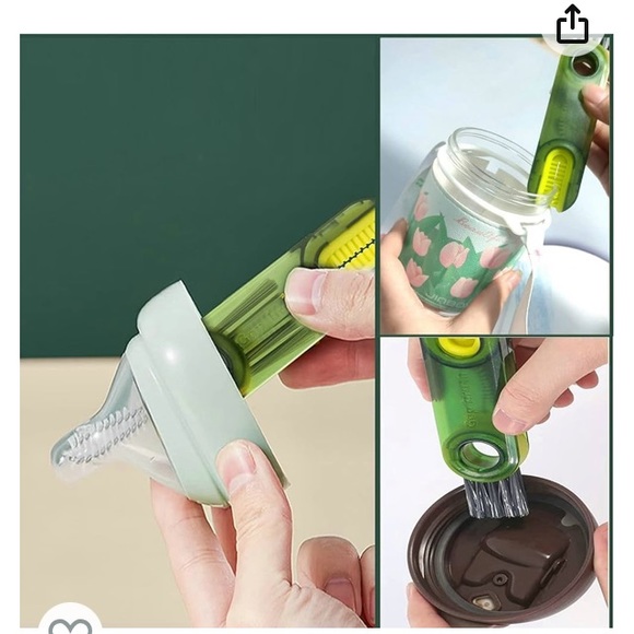 3 in 1 Cup Lid Cleaning Brush Set Multifunctional Bottle Brush Cleaner - Picture 4 of 9